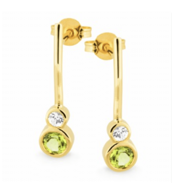 Peridot & White Sapphire Pendant - Image 2